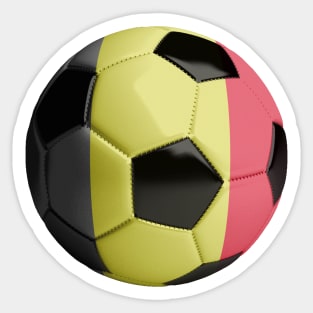 Belgium Flag Soccer Ball Sticker